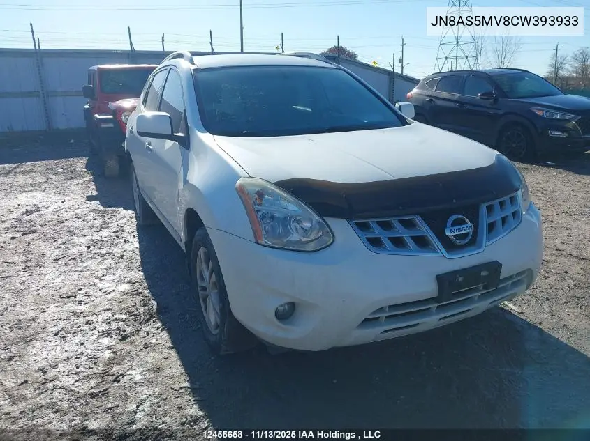 JN8AS5MV8CW393933 2012 Nissan Rogue S/Sv
