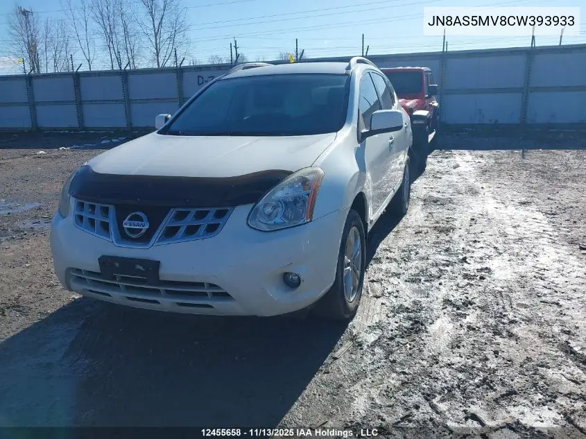 JN8AS5MV8CW393933 2012 Nissan Rogue S/Sv