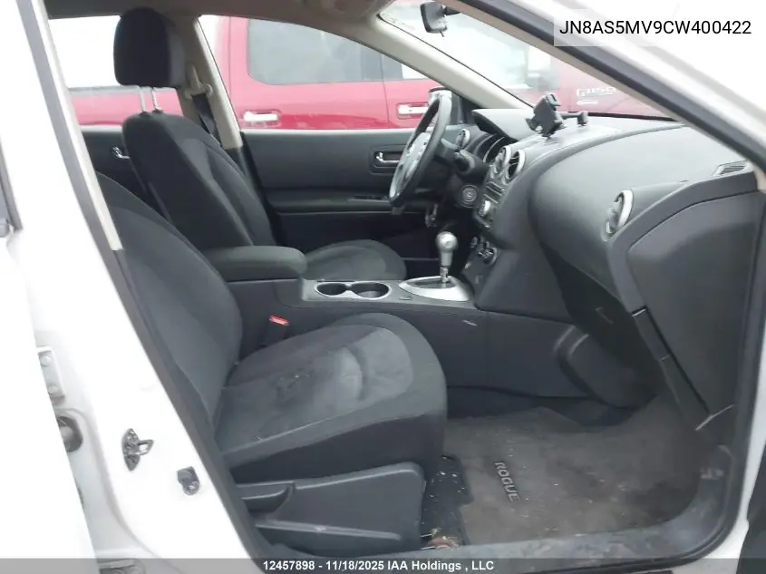 JN8AS5MV9CW400422 2012 Nissan Rogue S/Sv
