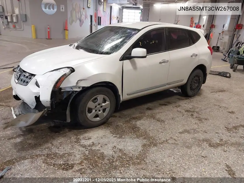 JN8AS5MT3CW267008 2012 Nissan Rogue S