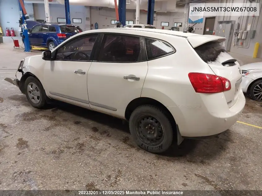 JN8AS5MT3CW267008 2012 Nissan Rogue S