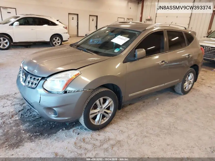 JN8AS5MV9CW393374 2012 Nissan Rogue Sv
