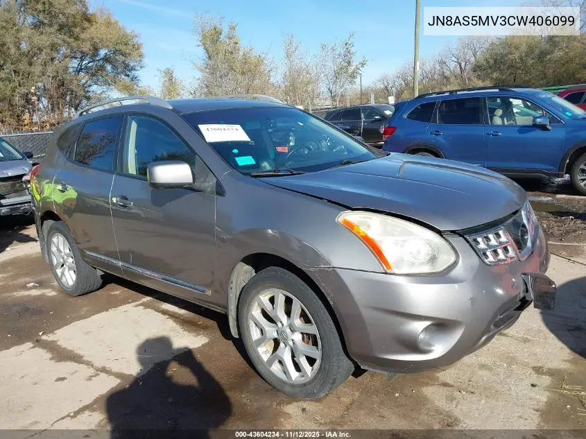 JN8AS5MV3CW406099 2012 Nissan Rogue Sv W/Sl Pkg
