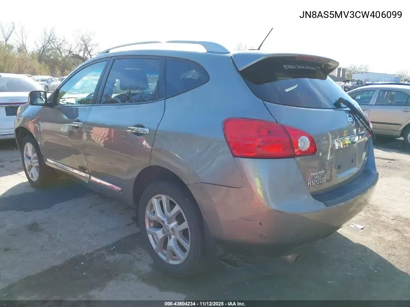 JN8AS5MV3CW406099 2012 Nissan Rogue Sv W/Sl Pkg