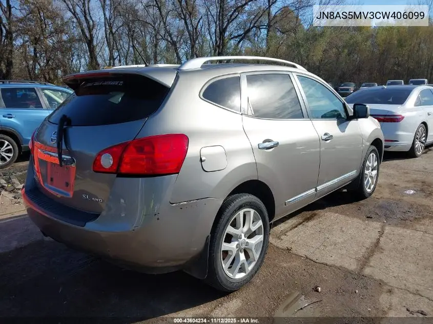 JN8AS5MV3CW406099 2012 Nissan Rogue Sv W/Sl Pkg