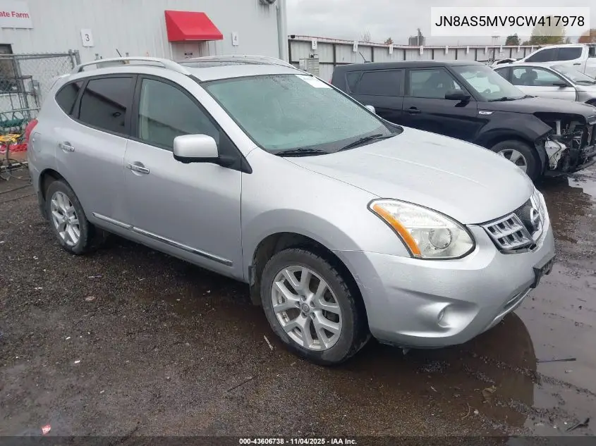 JN8AS5MV9CW417978 2012 Nissan Rogue Sv W/Sl Pkg