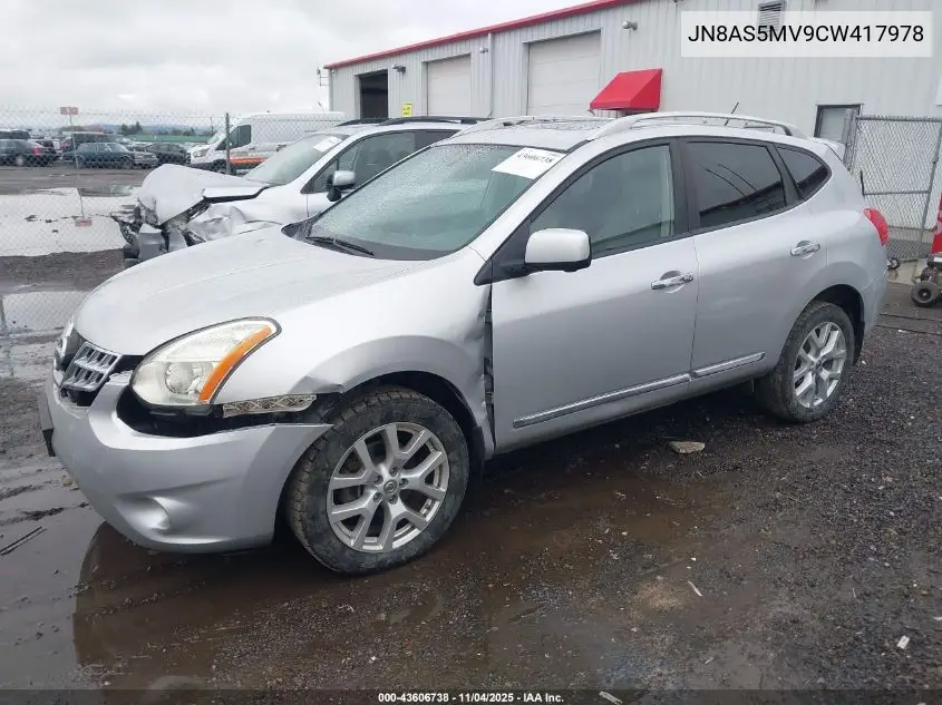 JN8AS5MV9CW417978 2012 Nissan Rogue Sv W/Sl Pkg
