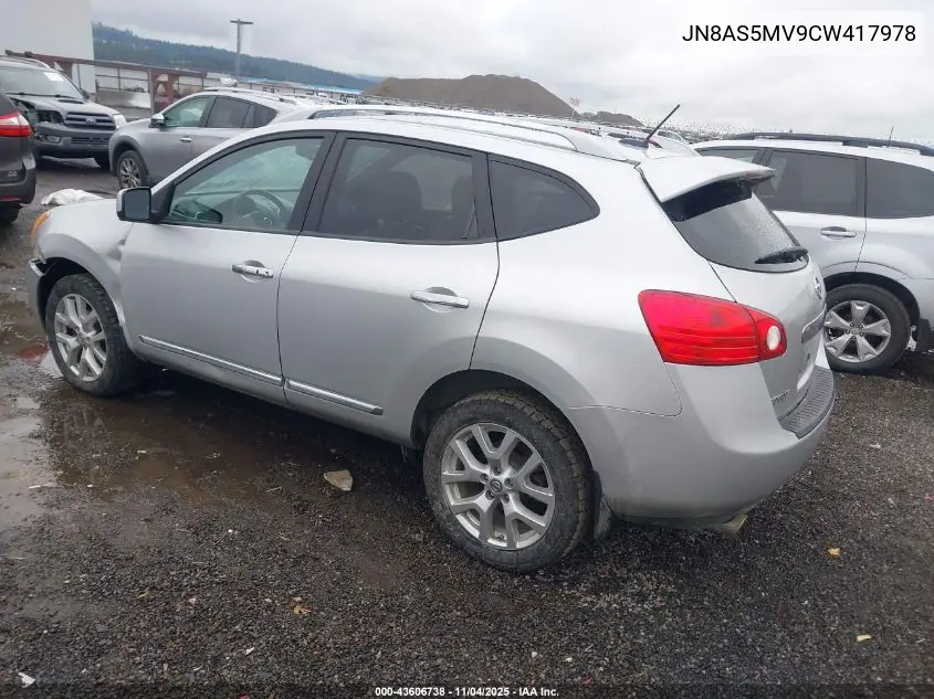 JN8AS5MV9CW417978 2012 Nissan Rogue Sv W/Sl Pkg