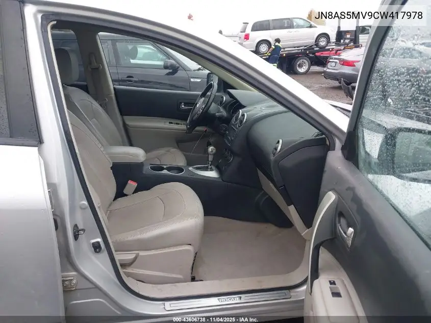 JN8AS5MV9CW417978 2012 Nissan Rogue Sv W/Sl Pkg