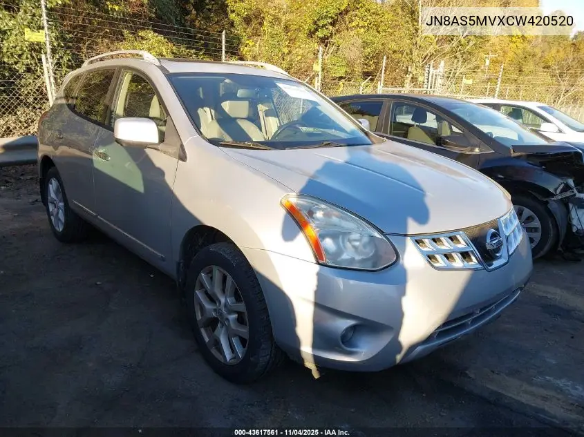 JN8AS5MVXCW420520 2012 Nissan Rogue Sv W/Sl Pkg