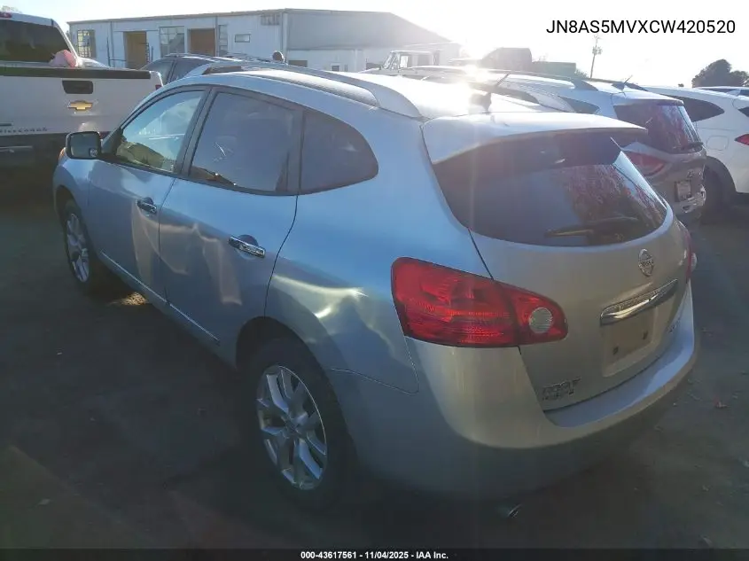 JN8AS5MVXCW420520 2012 Nissan Rogue Sv W/Sl Pkg