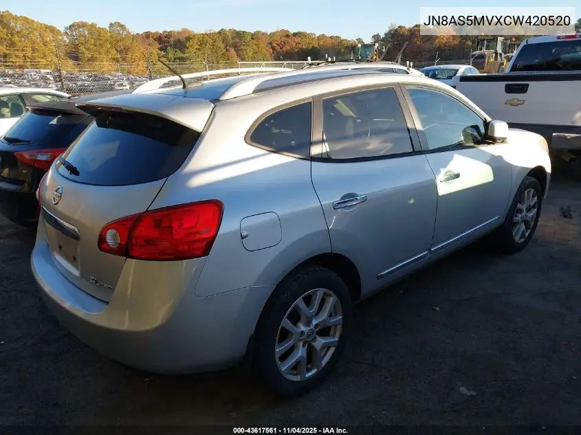 JN8AS5MVXCW420520 2012 Nissan Rogue Sv W/Sl Pkg