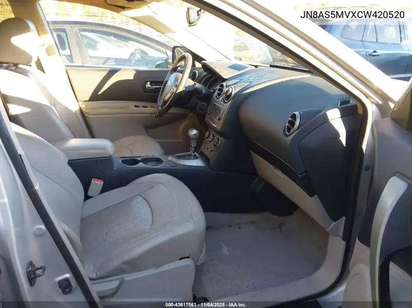 JN8AS5MVXCW420520 2012 Nissan Rogue Sv W/Sl Pkg