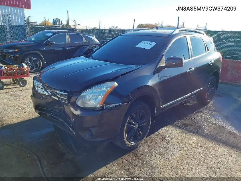 JN8AS5MV9CW374209 2012 Nissan Rogue Sv