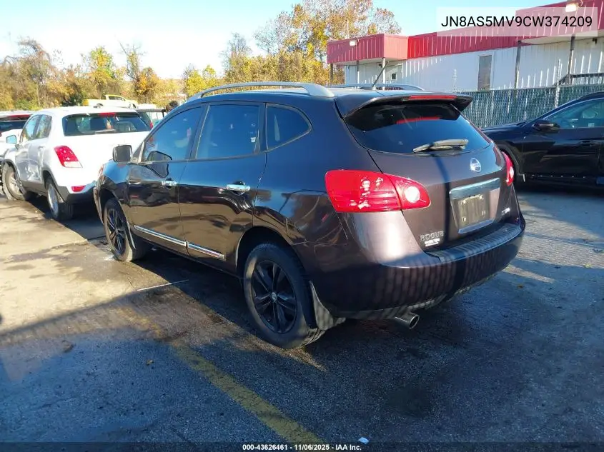 JN8AS5MV9CW374209 2012 Nissan Rogue Sv