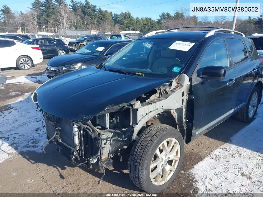 JN8AS5MV8CW380552 2012 Nissan Rogue Sv W/Sl Pkg