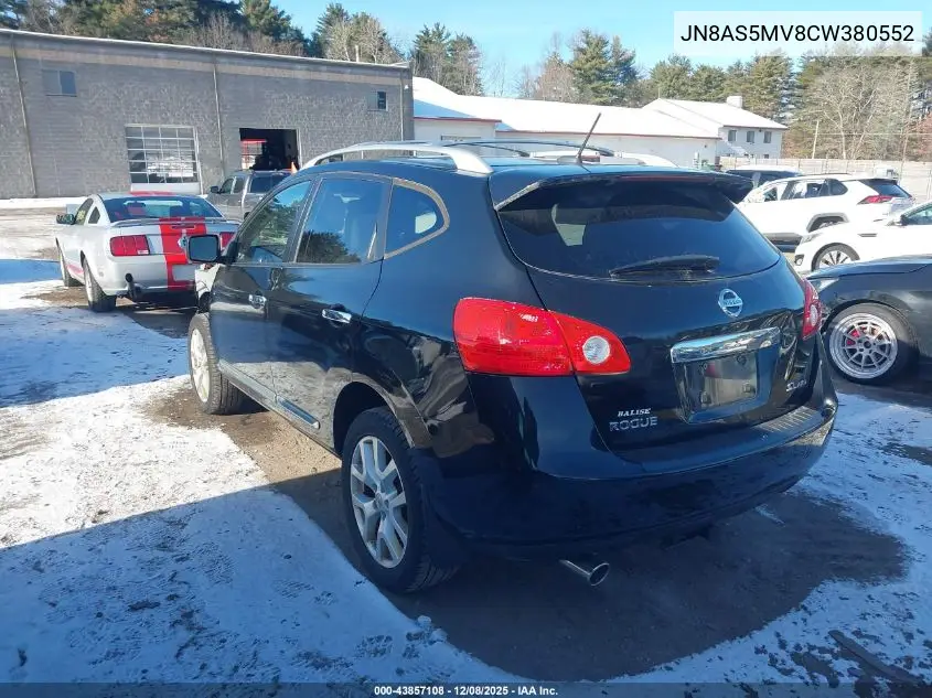 JN8AS5MV8CW380552 2012 Nissan Rogue Sv W/Sl Pkg