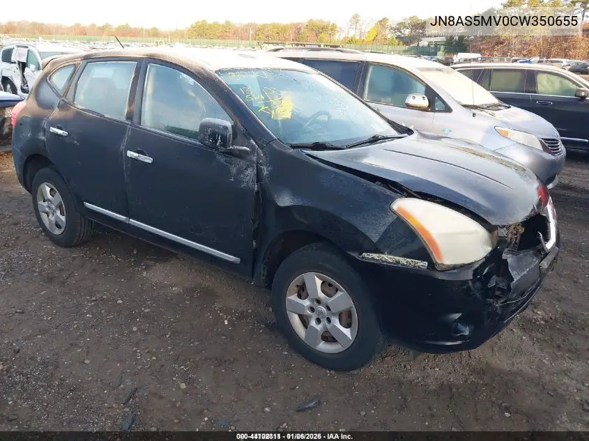 JN8AS5MV0CW350655 2012 Nissan Rogue S
