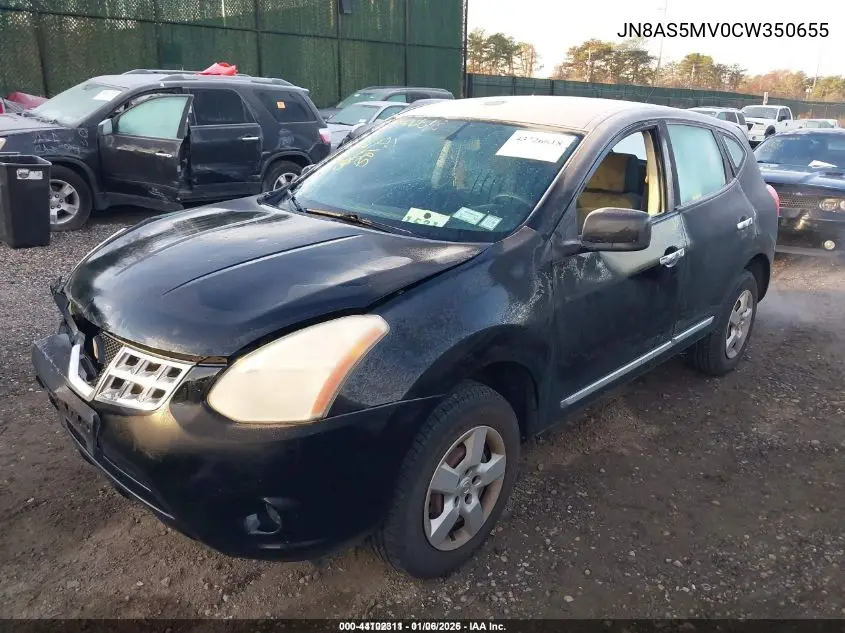 JN8AS5MV0CW350655 2012 Nissan Rogue S