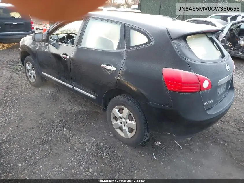 JN8AS5MV0CW350655 2012 Nissan Rogue S