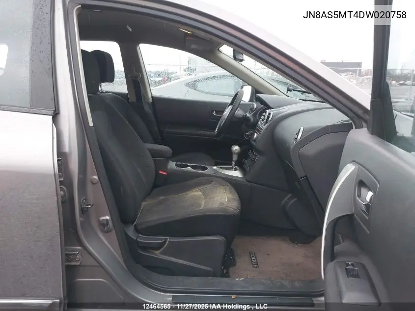JN8AS5MT4DW020758 2013 Nissan Rogue S/Sv