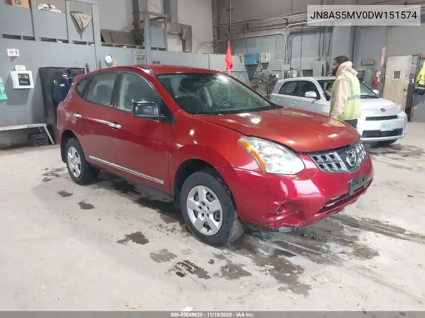 JN8AS5MV0DW151574 2013 Nissan Rogue S