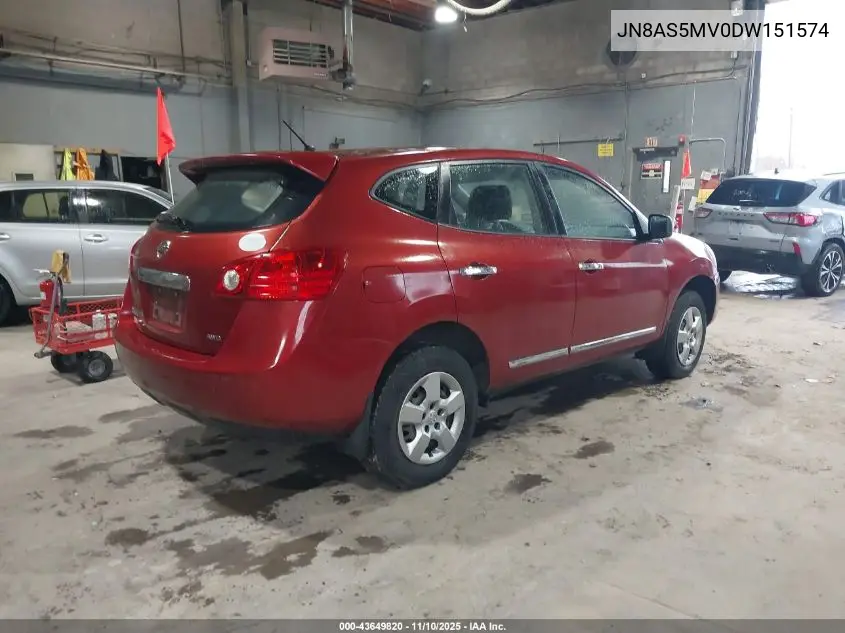 JN8AS5MV0DW151574 2013 Nissan Rogue S