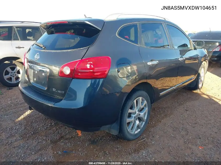 JN8AS5MVXDW104651 2013 Nissan Rogue Sv W/Sl Pkg
