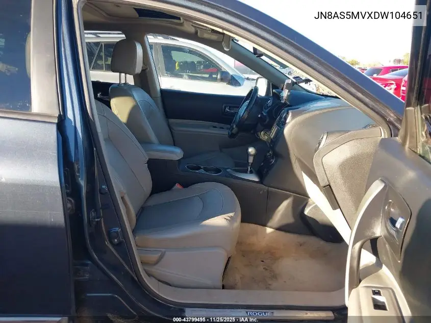 JN8AS5MVXDW104651 2013 Nissan Rogue Sv W/Sl Pkg