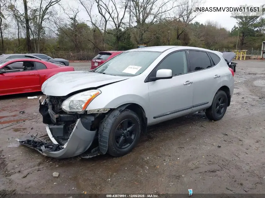JN8AS5MV3DW611651 2013 Nissan Rogue S