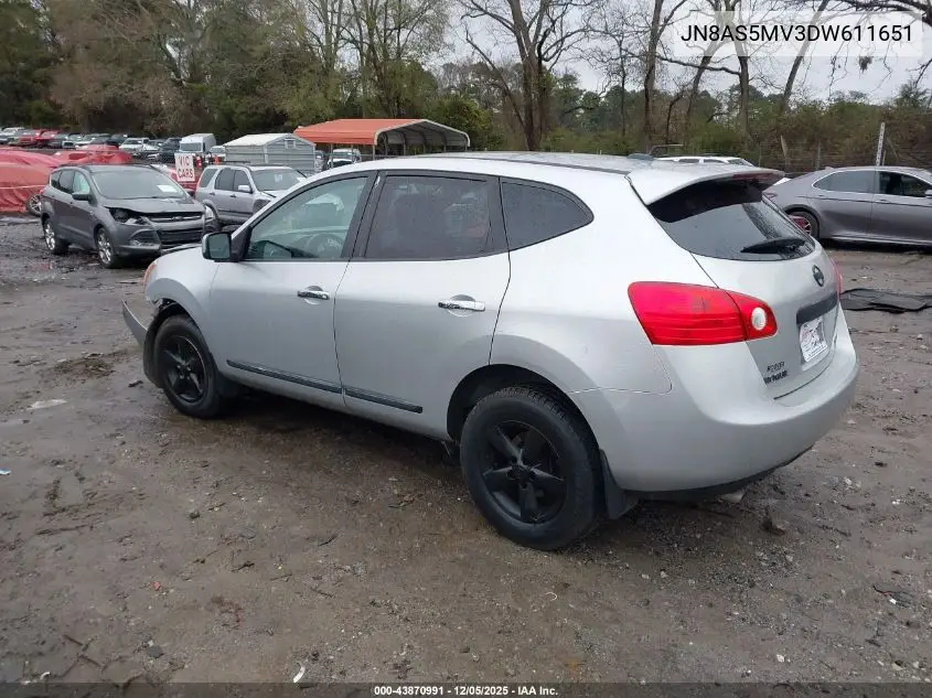 JN8AS5MV3DW611651 2013 Nissan Rogue S