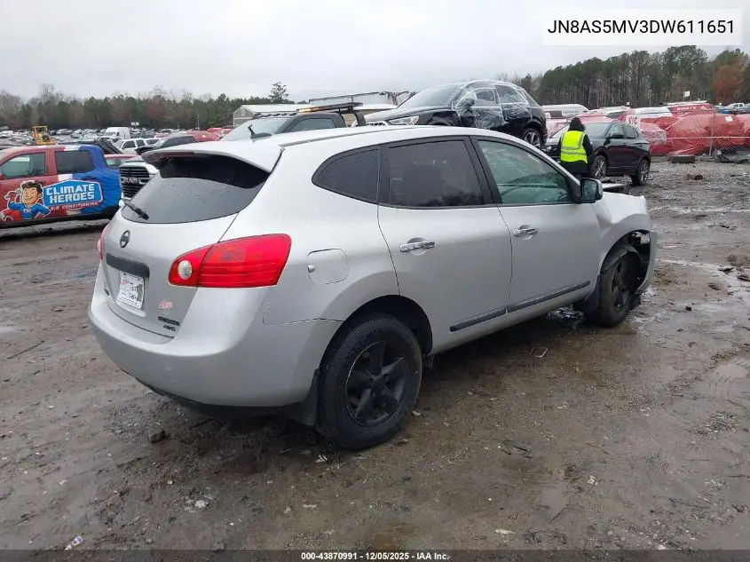 JN8AS5MV3DW611651 2013 Nissan Rogue S