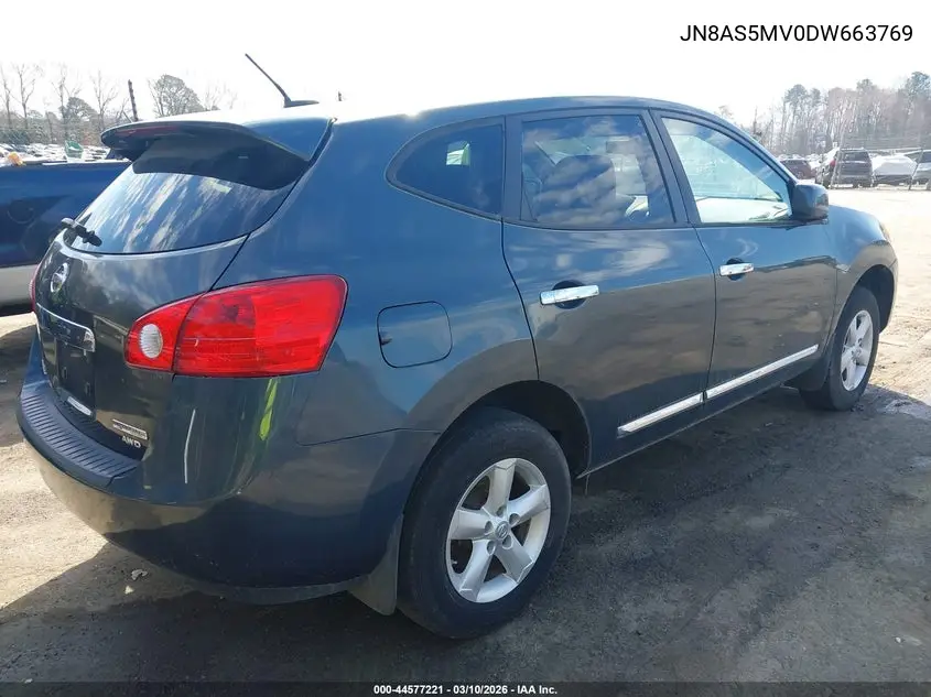 JN8AS5MV0DW663769 2013 Nissan Rogue S