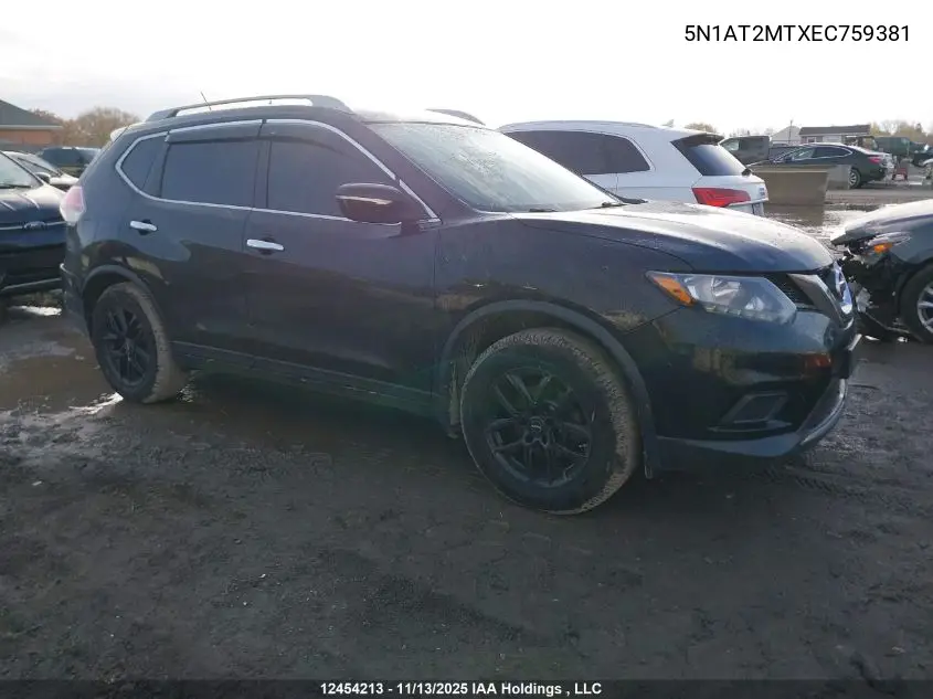 5N1AT2MTXEC759381 2014 Nissan Rogue S/Sv