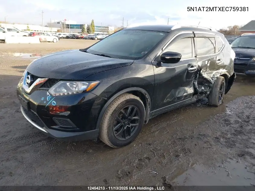 5N1AT2MTXEC759381 2014 Nissan Rogue S/Sv