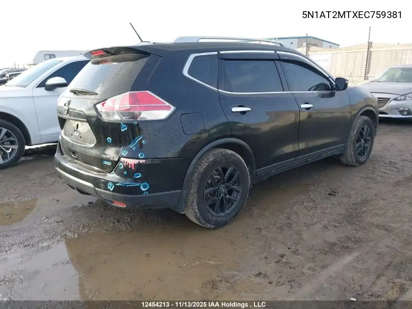 5N1AT2MTXEC759381 2014 Nissan Rogue S/Sv