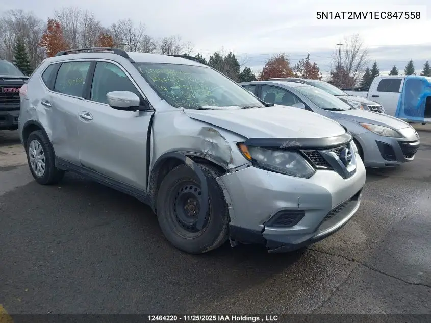 5N1AT2MV1EC847558 2014 Nissan Rogue S/Sl/Sv