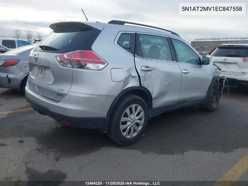 5N1AT2MV1EC847558 2014 Nissan Rogue S/Sl/Sv