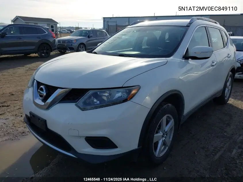 5N1AT2MV0EC849110 2014 Nissan Rogue S/Sl/Sv