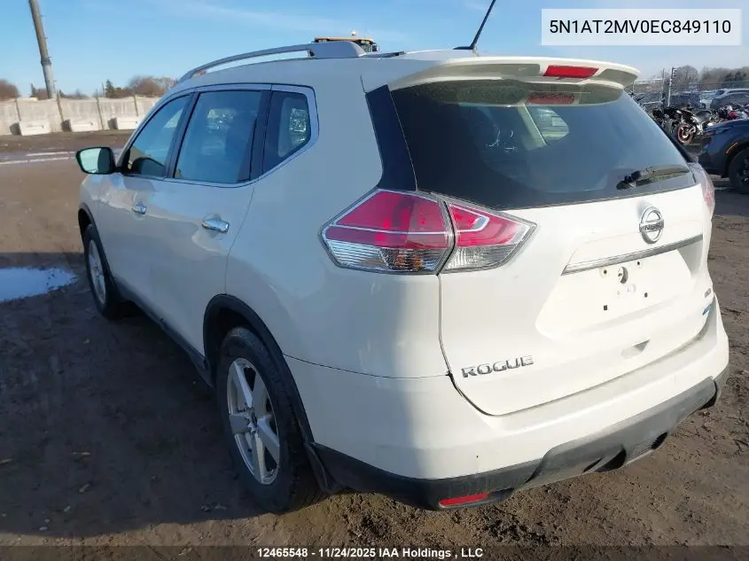 5N1AT2MV0EC849110 2014 Nissan Rogue S/Sl/Sv