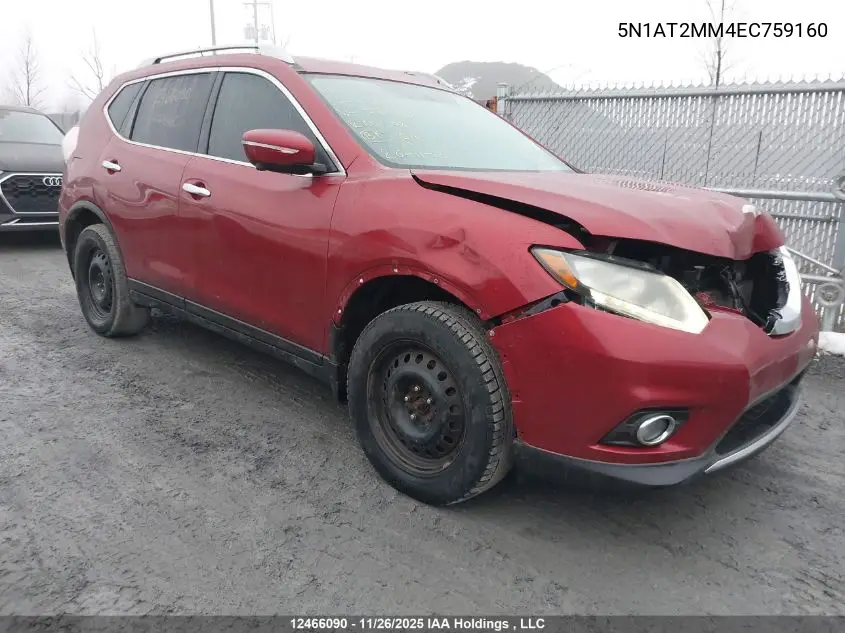 5N1AT2MM4EC759160 2014 Nissan Rogue