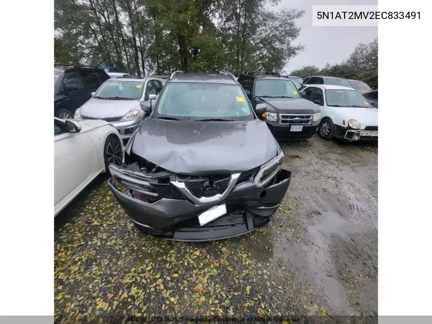 5N1AT2MV2EC833491 2014 Nissan Rogue