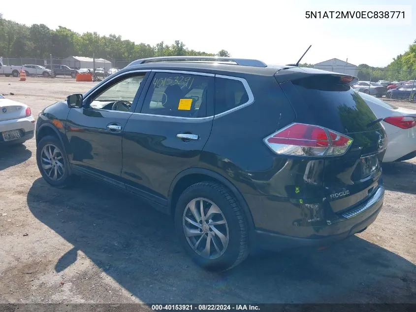 5N1AT2MV0EC838771 2014 Nissan Rogue Sl