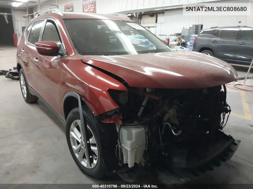 2014 Nissan Rogue Sv VIN: 5N1AT2ML3EC808680 Lot: 40310796