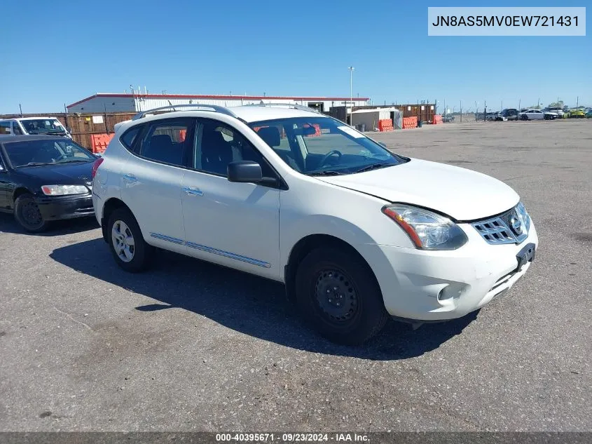 2014 Nissan Rogue Select S VIN: JN8AS5MV0EW721431 Lot: 40395671