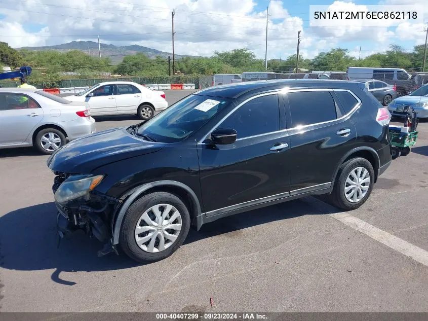 2014 Nissan Rogue S VIN: 5N1AT2MT6EC862118 Lot: 40407299