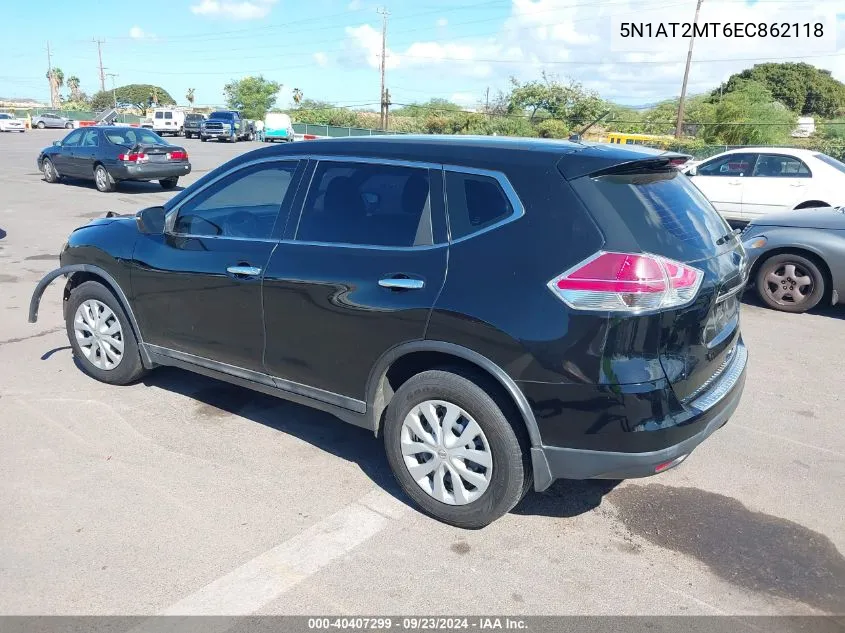 2014 Nissan Rogue S VIN: 5N1AT2MT6EC862118 Lot: 40407299