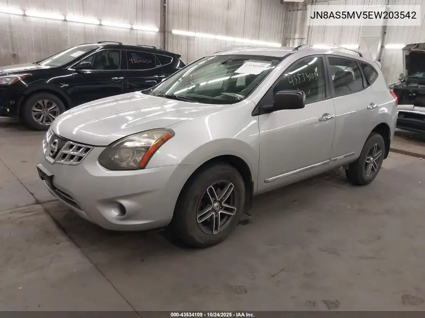 JN8AS5MV5EW203542 2014 Nissan Rogue Select S