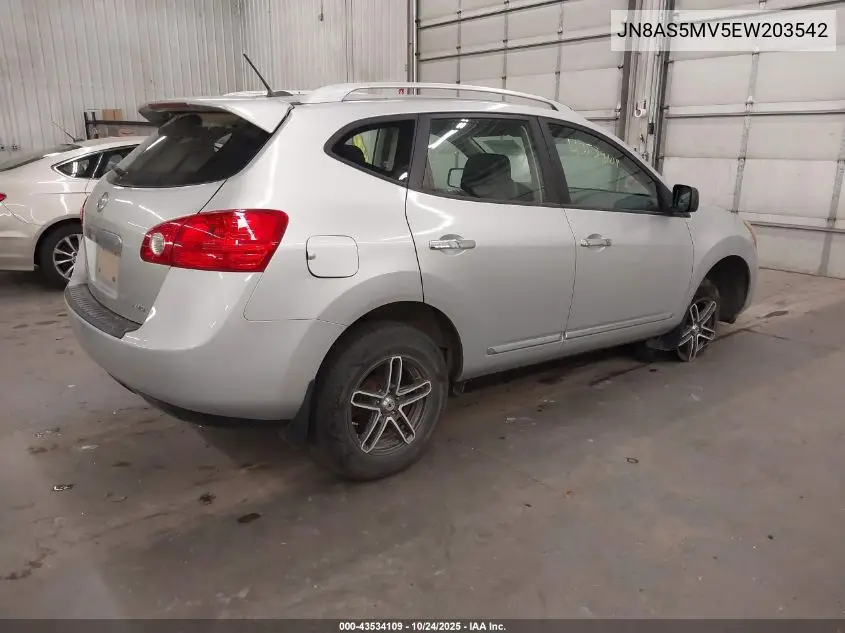 JN8AS5MV5EW203542 2014 Nissan Rogue Select S