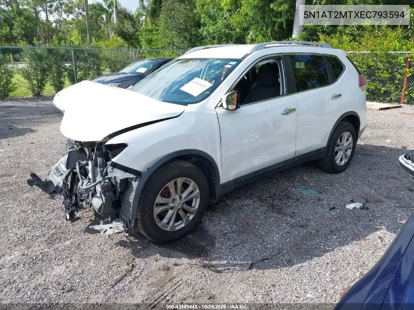 5N1AT2MTXEC793594 2014 Nissan Rogue Sv
